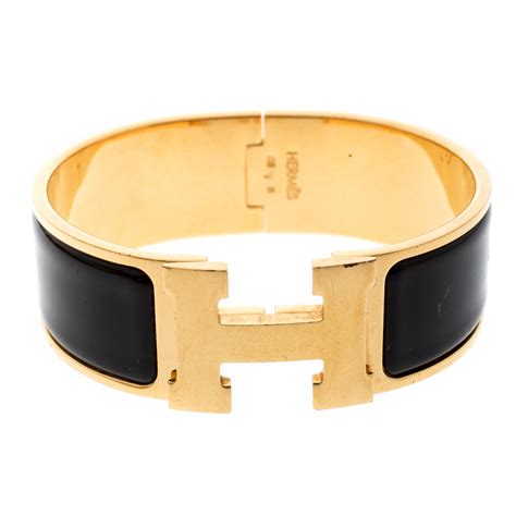 hermes bracelet gold black|hermes h bracelet price.